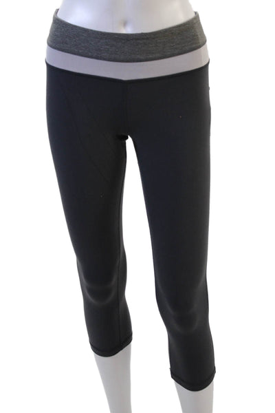 Lululemon Womens Cropped Capri Nylon Leggings Black Size 6