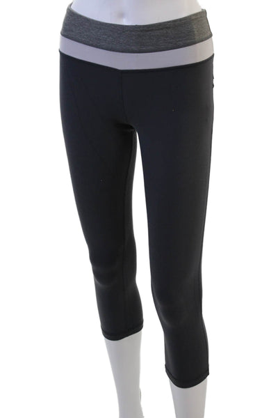 Lululemon Womens Cropped Capri Nylon Leggings Black Size 6