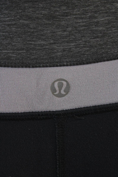 Lululemon Womens Cropped Capri Nylon Leggings Black Size 6