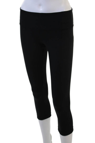 Lululemon Women Capri Cropped Leggings Black Nylon Sz 6