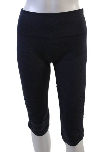 Lululemon Women Cropped Capri Nylon Leggings Dark Blue Size 8