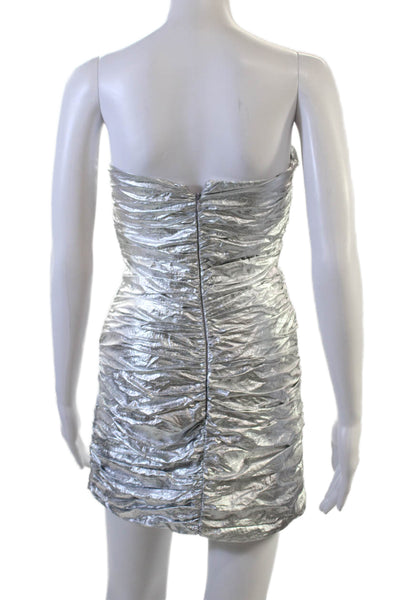 Zara Womens Bodycon Mini Dress Gray Sleeveless Zip Size S