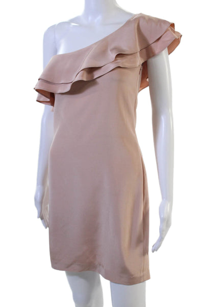 Marley Womens Sheath Dress Beige 100% Silk Short Zip Size S