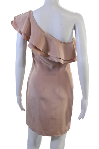 Marley Womens Sheath Dress Beige 100% Silk Short Zip Size S