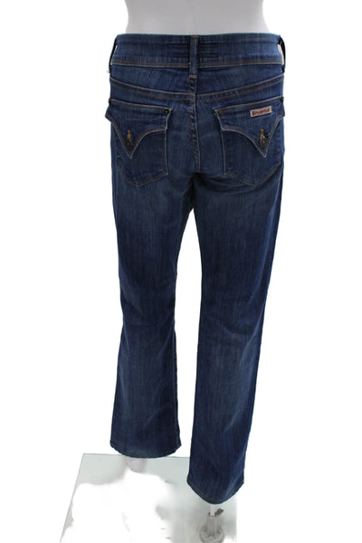 Hudson Unisex Straight Jeans Blue Low Rise 30in Inseam Size 28