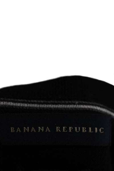 Banana Republic Mens Black Silk V-Neck Pullover Sweater Long Sleeve Size L