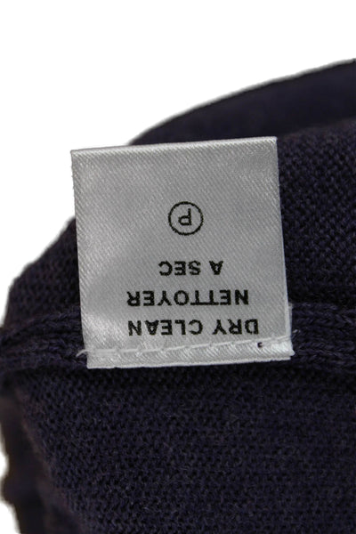 Black Brown 1826 Mens Merino Wool V-Neck Pullover Sweater Purple Size L