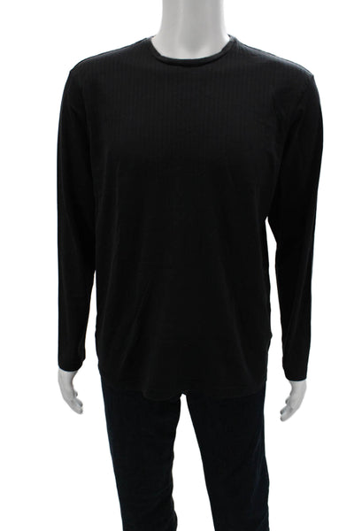 Boss Hugo Boss Mens Black Long Sleeve Cotton T-Shirt Size L