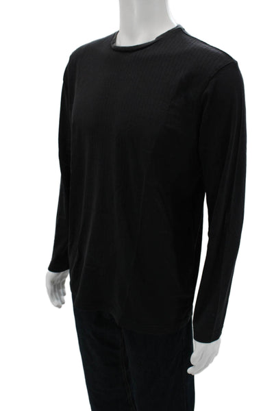 Boss Hugo Boss Mens Black Long Sleeve Cotton T-Shirt Size L