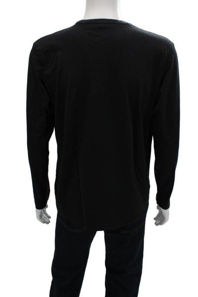 Boss Hugo Boss Mens Black Long Sleeve Cotton T-Shirt Size L