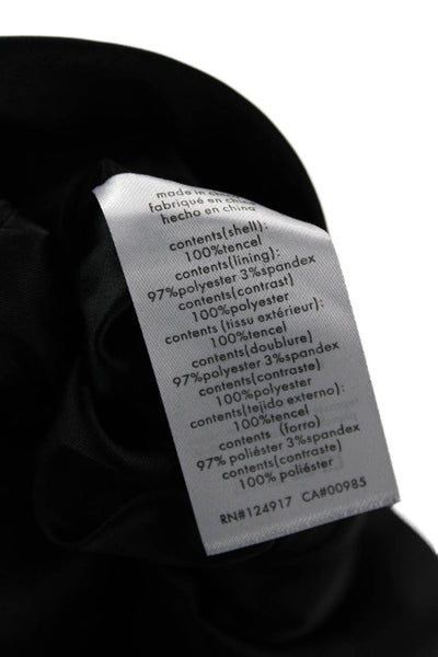 We Wore What Unisex Black Tencel Collared Blazer Button Long Sleeve Size L