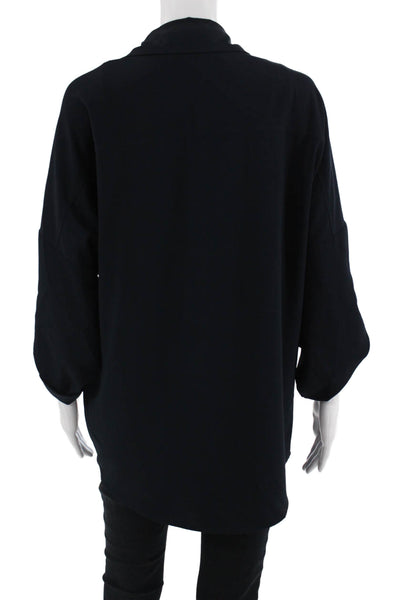 ASTR Women Classic Black Collared Button 3/4 Sleeve Jacket Size M