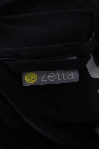 Zella Mens Pullover Hoodie Black High Neck Drawstring Size M