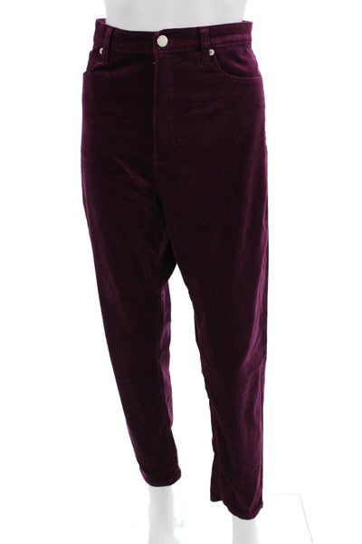 Banana Republic Unisex Purple Velvet Cropped Pants Size 32