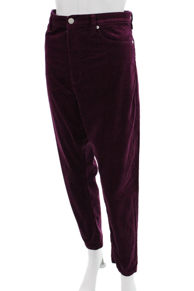 Banana Republic Unisex Purple Velvet Cropped Pants Size 32