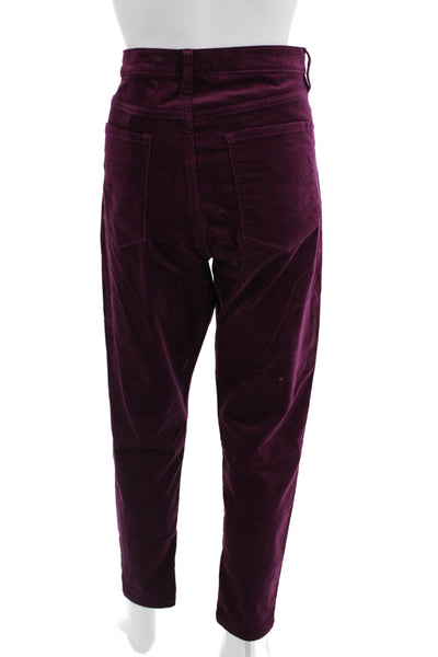 Banana Republic Unisex Purple Velvet Cropped Pants Size 32