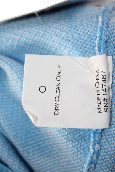 Draper James Womens Light Blue Check Short Sleeve Crew Neck T-Shirt Size S
