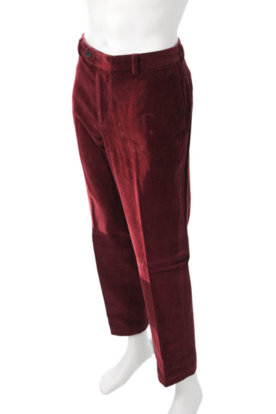 Brooks Brothers Mens Red Cotton Dress Pants Size 36