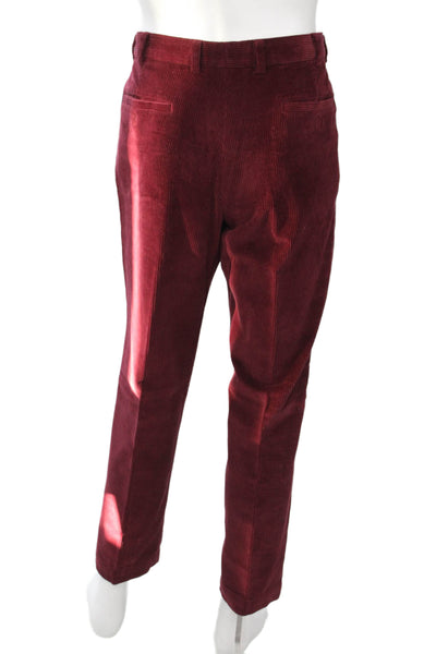 Brooks Brothers Mens Red Cotton Dress Pants Size 36