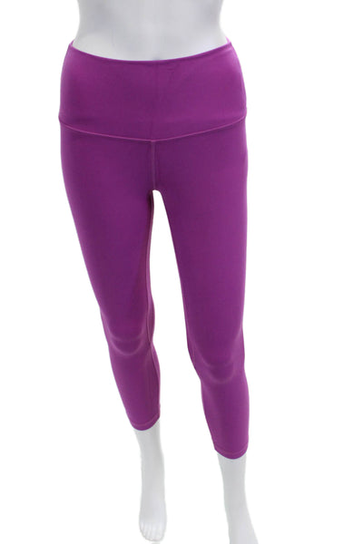 Lululemon Womens Ankle Leggings Purple Nylon Lycra Size 6