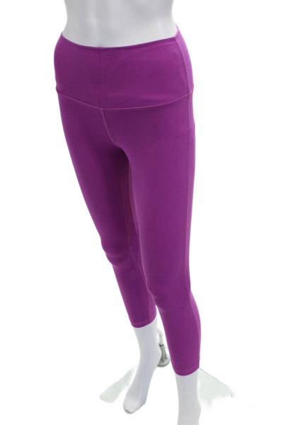 Lululemon Womens Ankle Leggings Purple Nylon Lycra Size 6