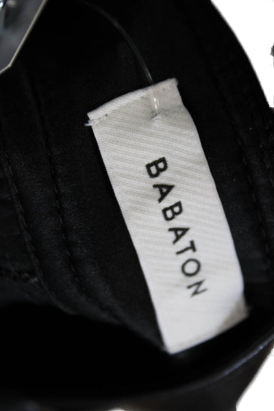 Babaton Women Ankle Cropped Dress Pants Black PU Size 00