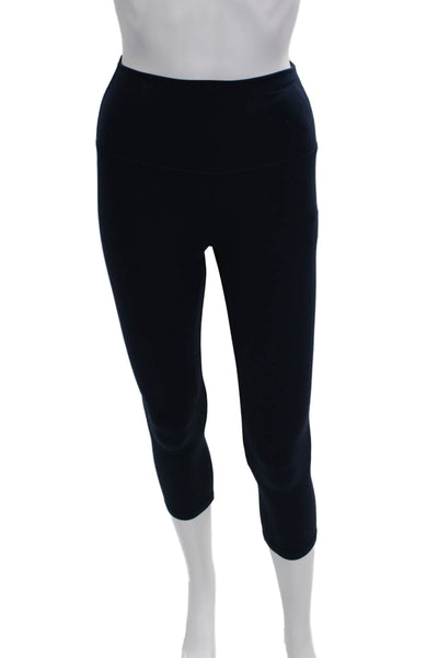 Lululemon Women Capri Cropped Dark Blue Nylon Leggings Size 4