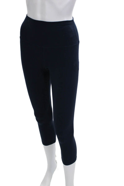 Lululemon Women Capri Cropped Dark Blue Nylon Leggings Size 4