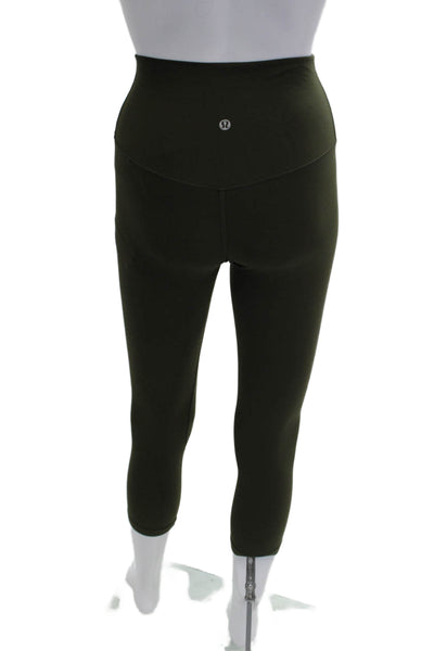Lululemon Womens Ankle Capri Cropped Camo Leggings Black Size 4