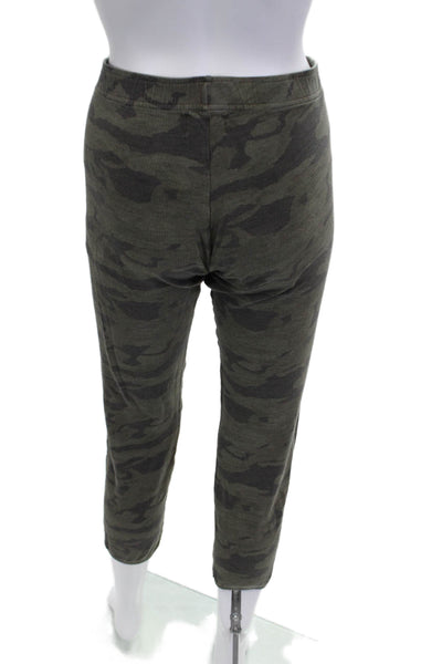 Monrow Women Cropped Green Camo Leggings Size M