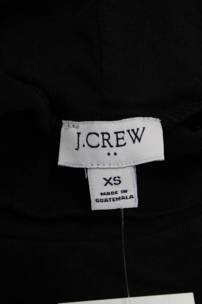 J Crew Womens Black Cotton Turtleneck Long Sleeve Basic Top Size XS