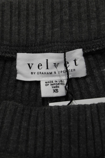 Velvet Womens Dark Gray Striped Sweatpants 90s Size XS