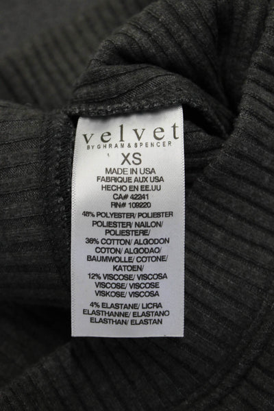Velvet Womens Dark Gray Striped Sweatpants 90s Size XS