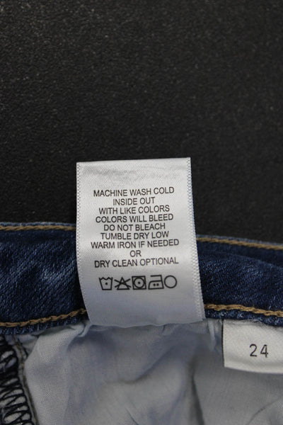 Vervet Women Skinny Ankle Jeans Blue Mid Rise Button Size 24
