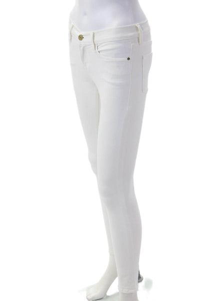 Frame Women Skinny Ankle Jeans White Size 25