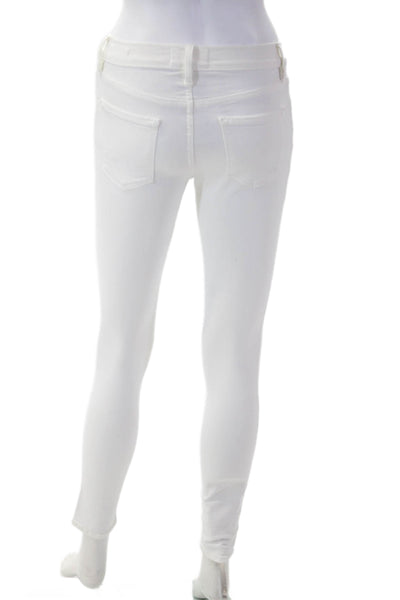 Frame Women Skinny Ankle Jeans White Size 25