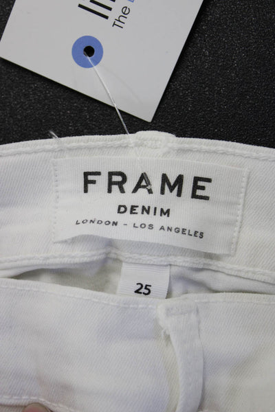 Frame Women Skinny Ankle Jeans White Size 25