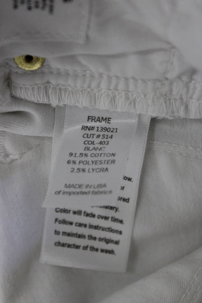 Frame Women Skinny Ankle Jeans White Size 25