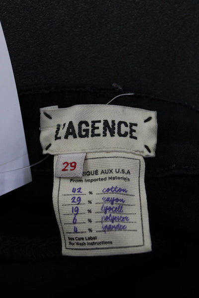 L'Agence Women Ankle Jegging Jeans Black Size 29