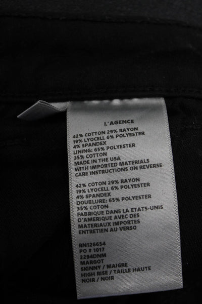 L'Agence Women Ankle Jegging Jeans Black Size 29