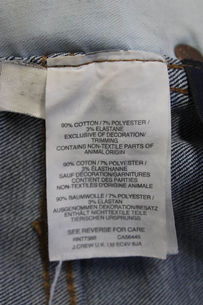 Madewell Women Ankle Skinny Jeans Dark Blue High Rise Button Size 29