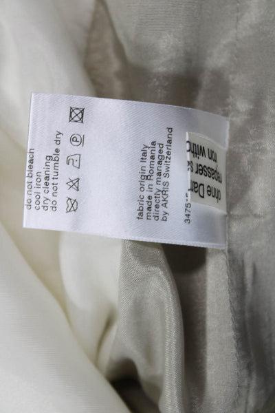 Akris Punto Women Sheath Midi White Sleeveless Cotton Dress Size 2