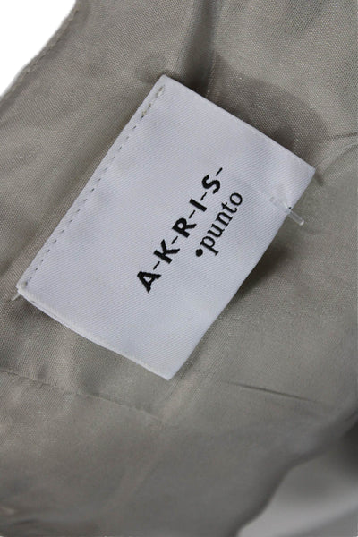 Akris Punto Women Sheath Midi White Sleeveless Cotton Dress Size 2