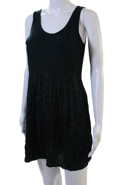Seraphine Womens Black Maternity Mini Tank Dress Sleeveless Button Size S