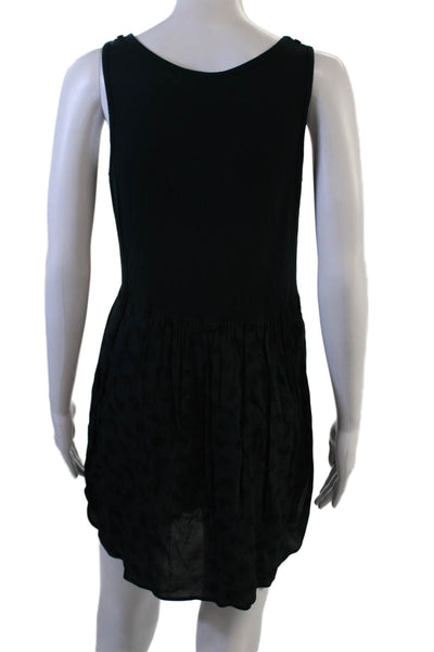 Seraphine Womens Black Maternity Mini Tank Dress Sleeveless Button Size S