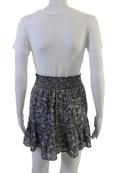 Intermix Womens Peasant Mini Skirt Black Floral Size S