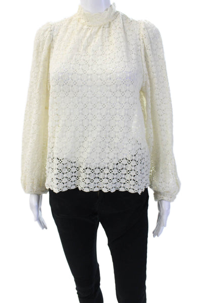 Stockholm Atelier & Other Stories Women Boho High Neck Blouse Beige Size 0