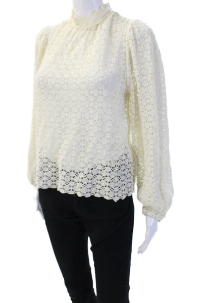 Stockholm Atelier & Other Stories Women Boho High Neck Blouse Beige Size 0
