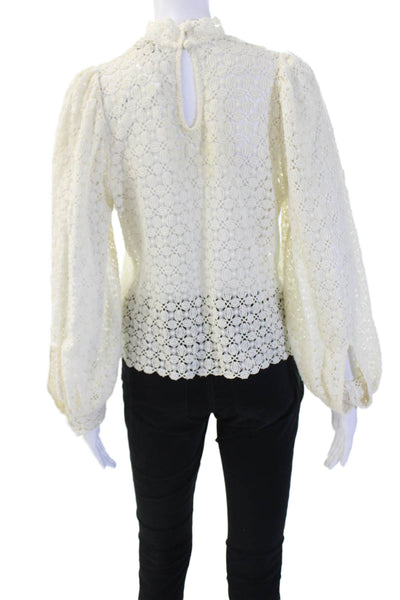 Stockholm Atelier & Other Stories Women Boho High Neck Blouse Beige Size 0