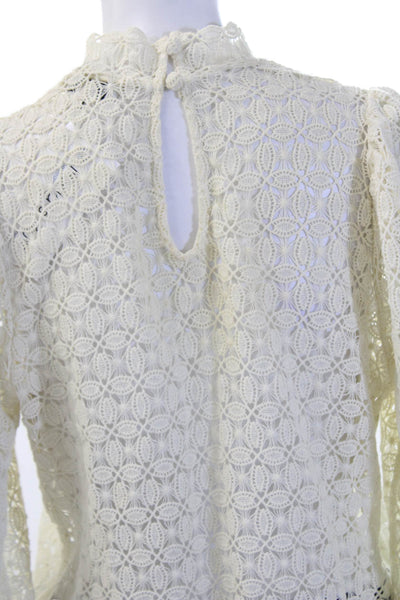 Stockholm Atelier & Other Stories Women Boho High Neck Blouse Beige Size 0